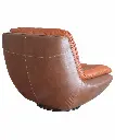 Two-Tone Leather Swivel Armchair.webp