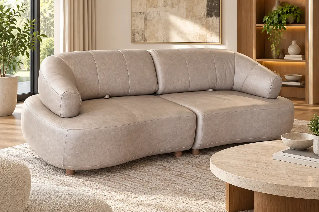 Warm Modern Taupe Sofa Living Room.webp