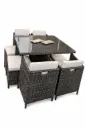 SET COMEDOR UBUD CUADRADO FIBRA CAFE MIXTO HAI8C180A-W-1