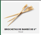 PINCHOS DE BAMBU 6 PULG NAP70116 