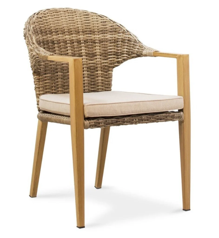 SILLA MONATE CON BRAZOS FIBRA NATURAL EAS1065