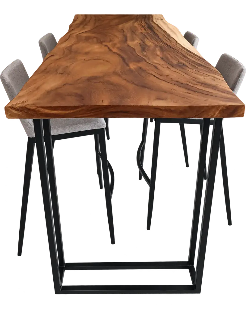 MESA BAR MADERA RUSTICA 180CM