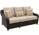 SOFA TRIPLE SEAPORT FIBRA CAFÉ COJIN BEIGE HAI20C195A-3D-YH5516