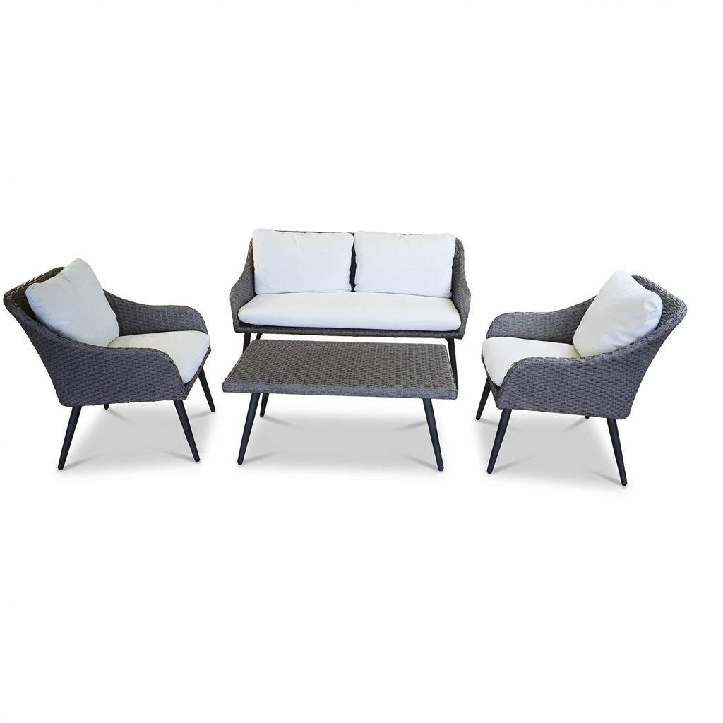 SET SOFA DOBLE MAYA 2 INDIVIDUALES COLOR GRIS HAI20C221S-D-17087