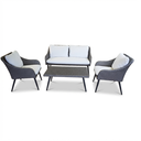 SET SOFA DOBLE  MAYA 2 INDIVIDUALES COLOR GRIS