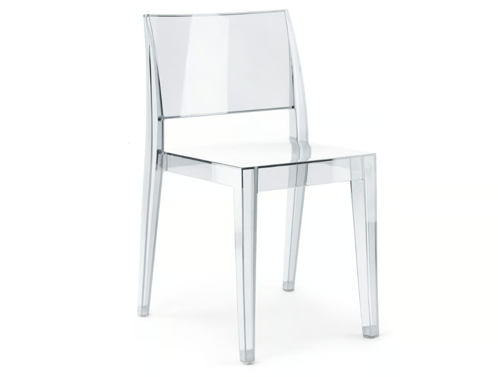 SILLA GIZA SIN BRAZOS TRANSPARENTE