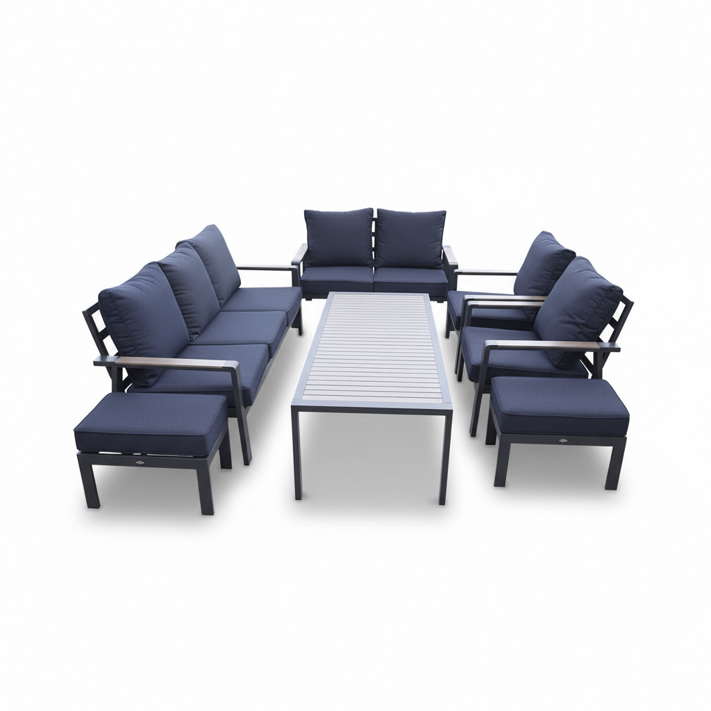 SET SOFA TRIPLE 1 SOFA DOBLE 2 SOFA INDIVIDUAL 2 OTOMANO MESA CENTRO HAI22C144A-CLB-KD-C -3D-PE67086