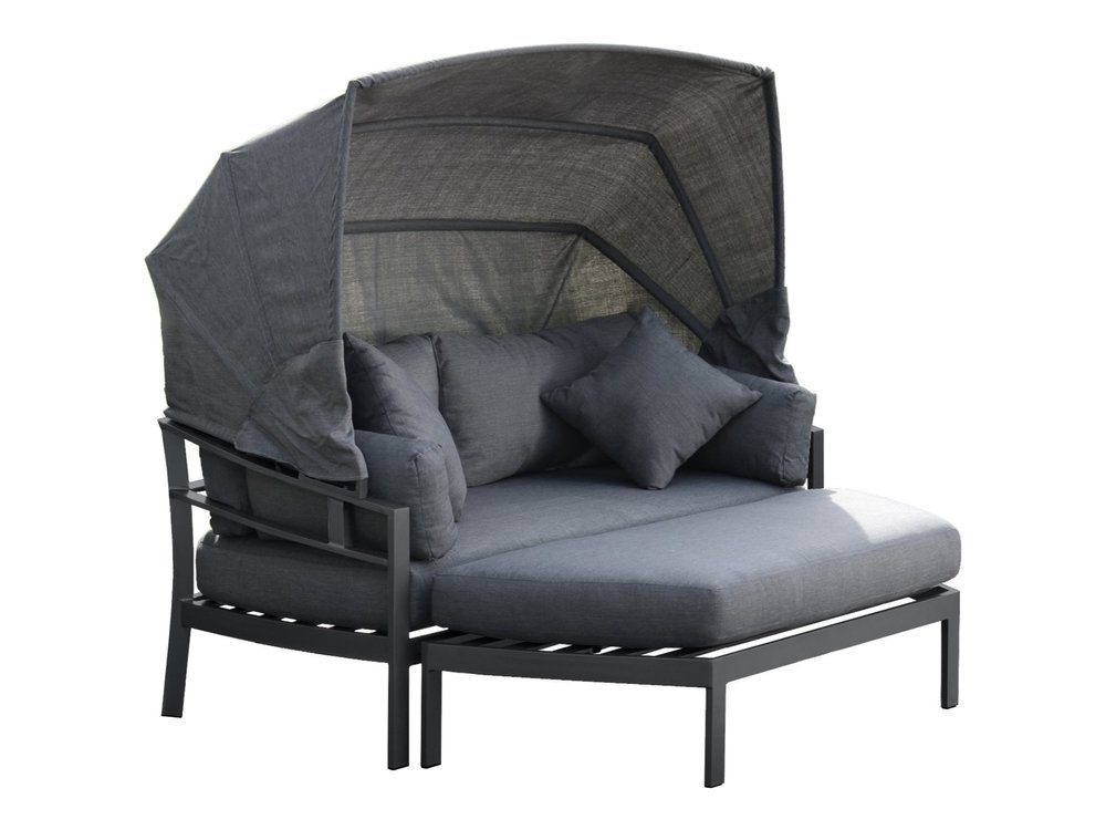 DAYBED GRIS CON CANOPY Y OTOMANO HAI18C026A-D-PE67071