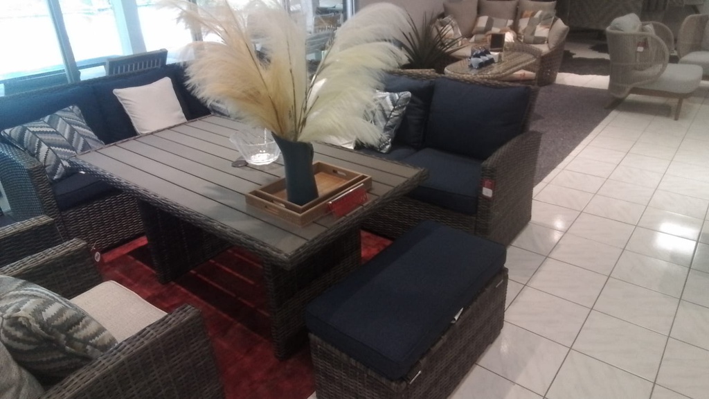 SOFA EN L LENNOX CON MESA CENTRO AJUSTABLE AZUL HAI18C256A-NAVY