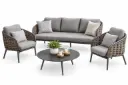 SET SOFA TRIPLE BARI DOS INDIVIDUALES 1 MESA DE CENTRO 1 MESA LATERAL CHARCOAL ART419E-3