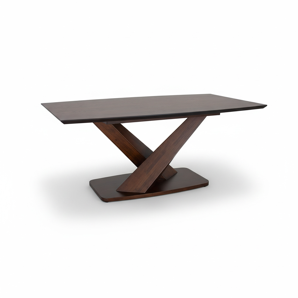 MESA COMEDOR KENZO 160X90CM BASE WALNUT SOBRE OAK