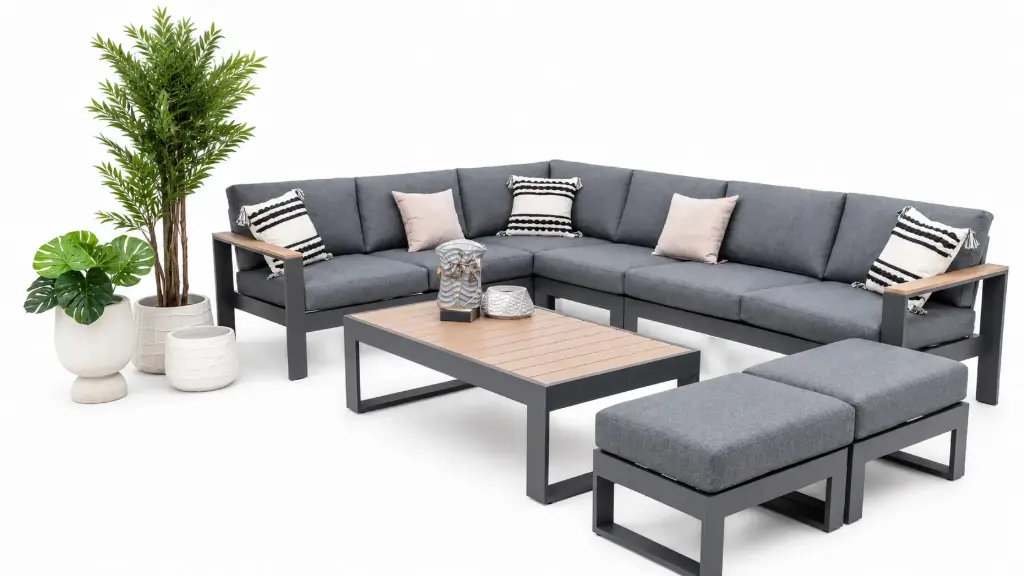 SET SOFA EN L ADANA 2 OTOMANOS MESA CENTRO HAI23C078A-RS-D-KD-C
