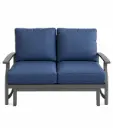 SOFA DOBLE MARTINIQUE GRIS COJIN AZUL HAI16C067A-D