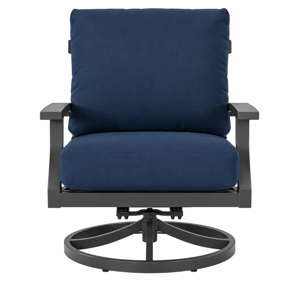 SILLA GIRATORIO MARTINEQUE GRIS COJIN AZUL HAI16C067ASV- P3016