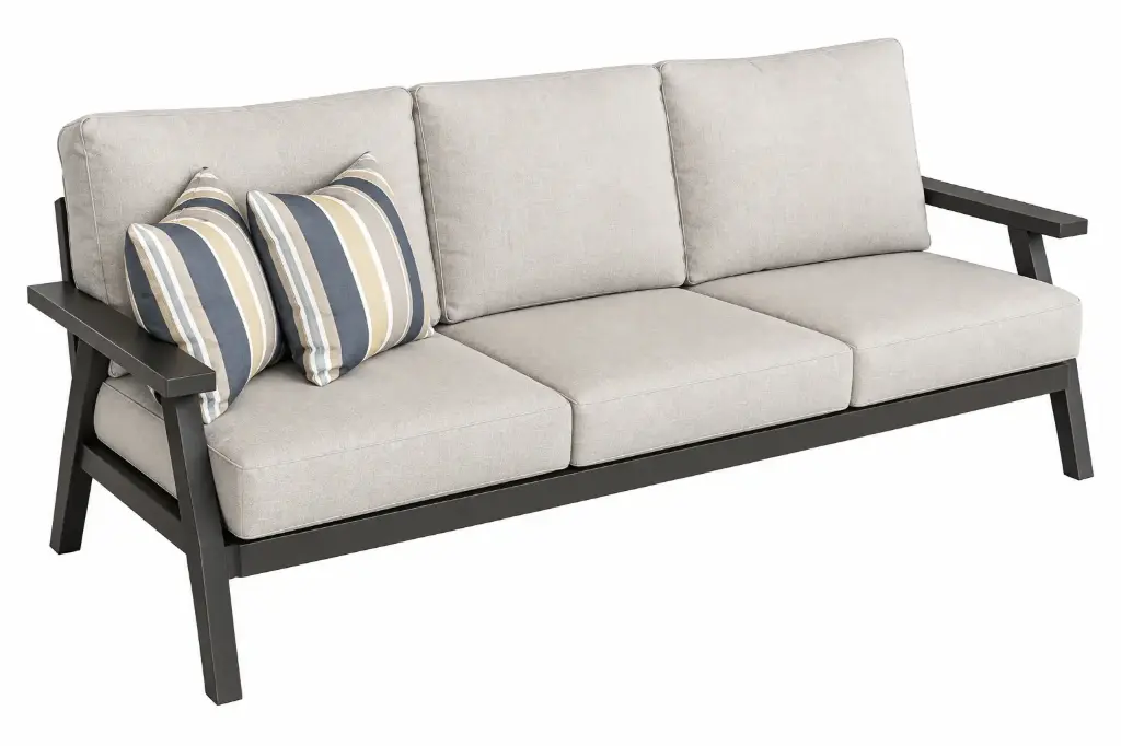 SOFA TRIPLE MARTINEQUE GRIS COJIN BEIGE HAI16C067A-15052