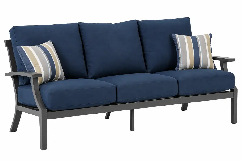 SOFA TRIPLE MARTINEQUE GRIS COJIN AZUL HAI16C067A-P3016-117