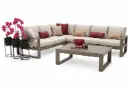 SOFA EN L MESA CENTRO ESTRUCTURA ANTIQUE WOOD COJINES BEIGE 15052 HAI16C048ADLSKD