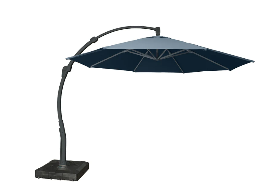 SOMBRILLA CON BASE CANTILEVER SPECTRUM DENIM 11' PANAMA JACK PJO-6115-DENIUM-UM-2PC