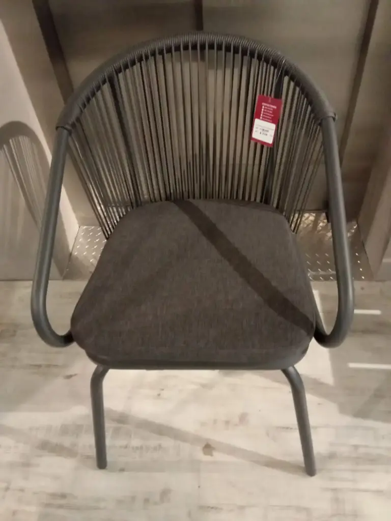 SILLA CARDIFF RATTAN GRIS OSCURO EAS3054WG