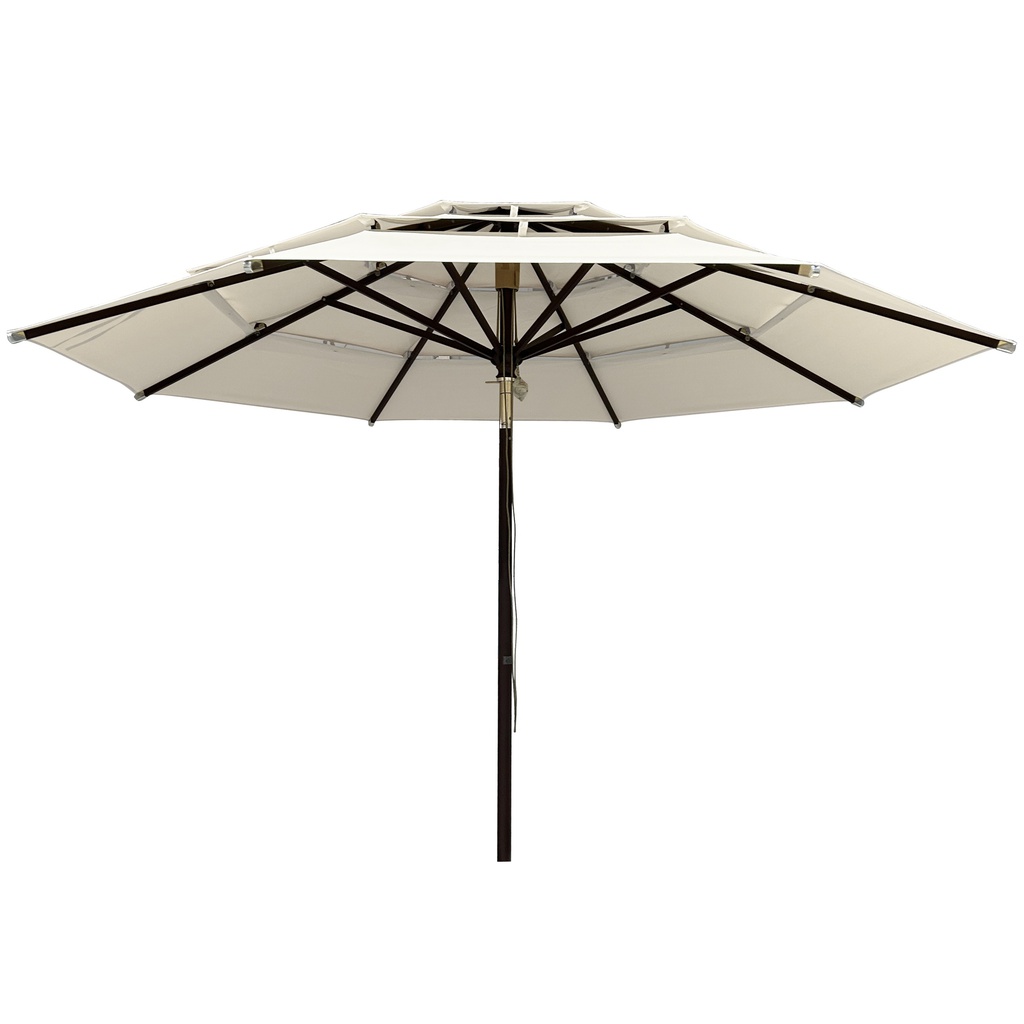 SOMBRILLA POLO CENTRAL OCTAGONAL 3.3M ESTR WALNUT TELA VAINILLA C/BASE HAIUED48338T39Y174253WBMA143