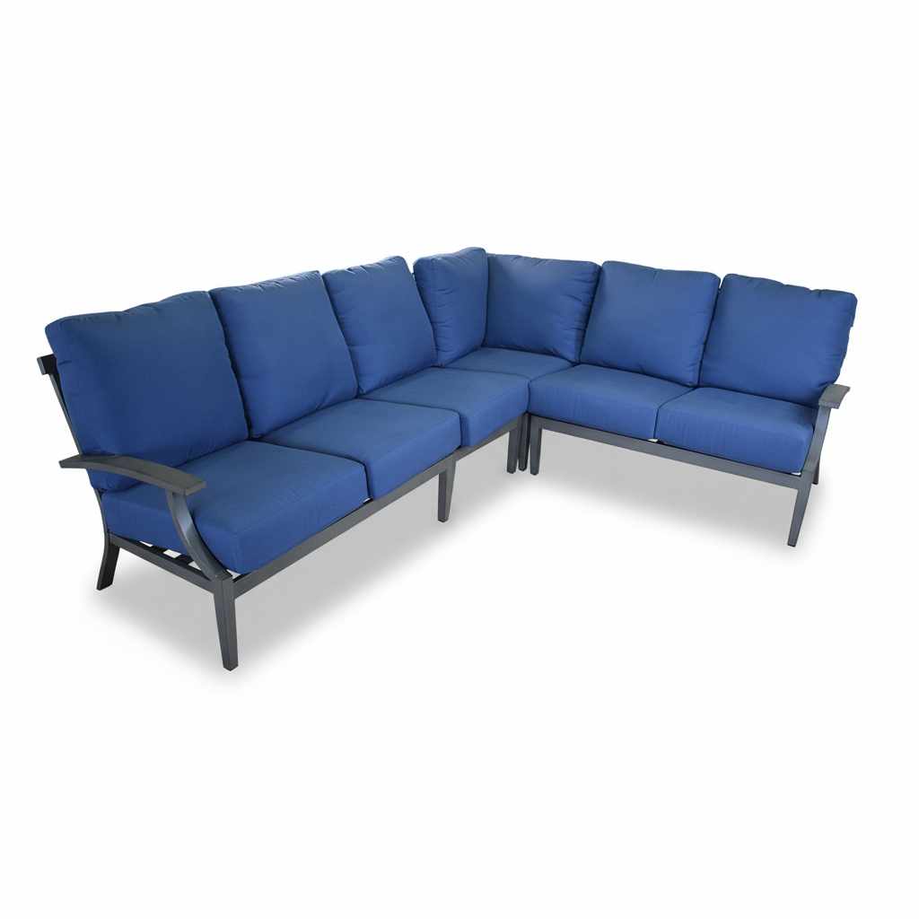 SOFA EN L MESA  GRIS COJINES BEIGE HAI16C067ALS