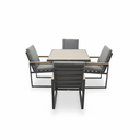 SET COMEDOR CUADRADO 4 SILLAS CON BRAZOS  HAI24C158A-KD-C