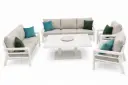 SET SOFA TRIPLE DIONE 1 SOFA DOBLE 2 INDIVIDUALES Y MESA AJUSTABLE BLANCO HAI18C02604A-CLB-KDB