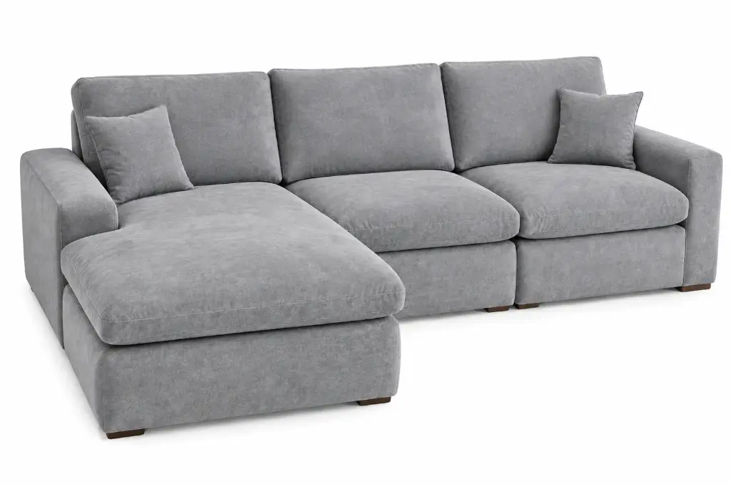 SOFA SECCIONAL TRIPLE CON OTOMANO GRIS DH EUR14716VECO2021