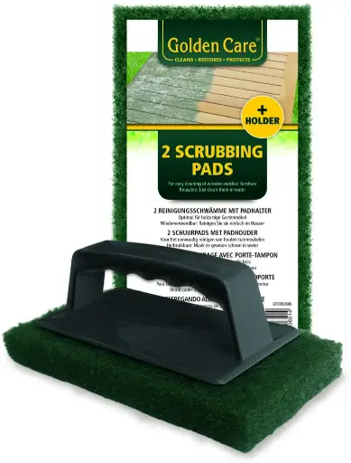 Set esponjas color verde con soporte, marca Golden Care